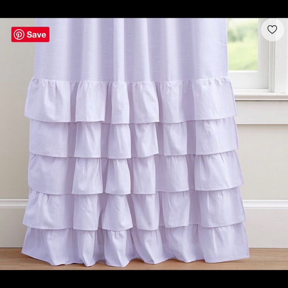 PBK Lavender Linen Blackout Curtain Panel 44”x63”